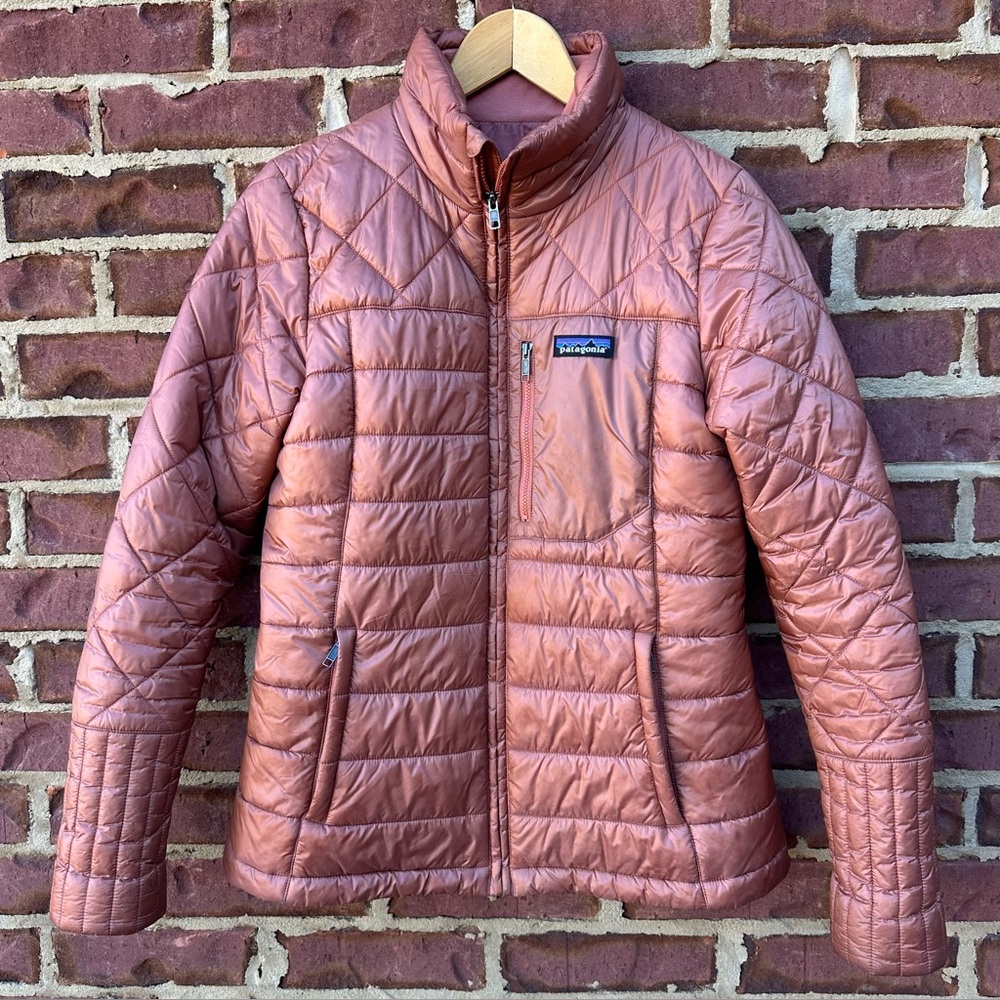Patagonia Radalie Jacket Womens Small Century Pink Quilted Insulated Zip Puffer